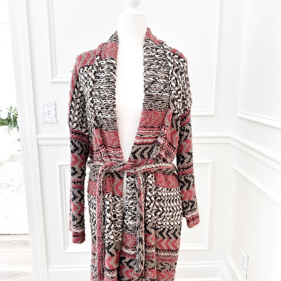 Free People Iona Oversized Patterned Cardigan - Picture 2 of 10